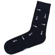 Носки , размер 41-45, черный, серый Kingkit