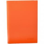 Обложка для паспорта , натуральная кожа, оранжевый sks Leben