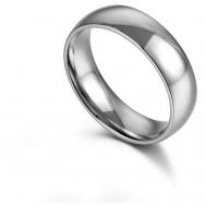 Кольцо помолвочное, нержавеющая сталь, размер 20.5, серый, серебряный ПРОЧЕЕ