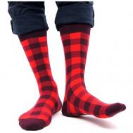 Мужские носки , 1 пара, высокие, размер 41-46, красный, бордовый Tezido