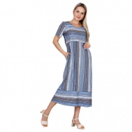 Платье , размер 58, синий Elena Tex