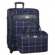Комплект чемоданов , полиэстер, 60 л, синий Borgo Antico