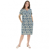 Платье , размер 52, синий Оптима Трикотаж