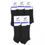 Мужские носки , 12 пар, укороченные, размер Универсальный, черный Ивановский текстиль