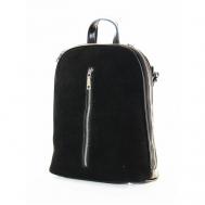 Рюкзак , натуральная замша, внутренний карман, черный BagSTORY