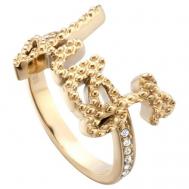 Кольцо , кристалл, размер 17, золотой Just Cavalli