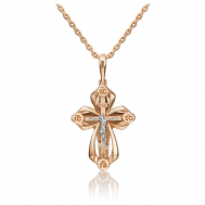 Крестик из комбинированного золота 03-3159-00-000-1111-42 PLATINA PLATINA Jewelry