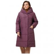 куртка   зимняя, силуэт трапеция, подкладка, размер 42 (52RU), фиолетовый Maritta