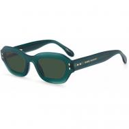 Солнцезащитные очки , бабочка, оправа: пластик, с защитой от УФ, градиентные, для женщин, зеленый ISABEL MARANT