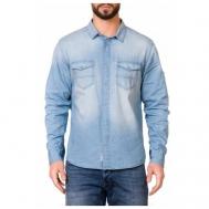 Мужская джинсовая рубашка  W7322 SKY размер L Westland