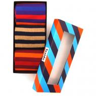 Мужские носки , 3 пары, подарочная упаковка, размер 41-46, оранжевый, коричневый Tezido