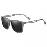 Солнцезащитные очки , квадратные, с защитой от УФ, поляризационные, серый Glone