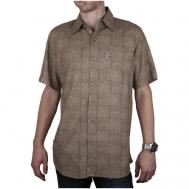 Рубашка , размер 46/S, коричневый Маэстро