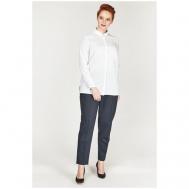 Блуза  , нарядный стиль, длинный рукав, манжеты, размер 64, белый OLSI