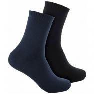 Мужские носки , 12 пар, классические, размер 40-47, синий, черный ЗефирТекс