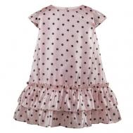Платье , нарядное, в горошек, размер 140, розовый Андерсен