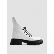 Ботинки женские зимние, , 445008-1R/Белый-(Черный)-40 Reversal