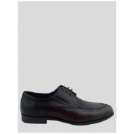 Туфли мужские из натуральной кожи с декоративной окантовкой на низком квадратном каблуке (4777) Цвет: Темно-бордовый ROMITAN
