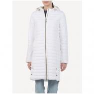 пальто  для женщин W MYLUSE цвет ослепительно белый, размер 40 Geox