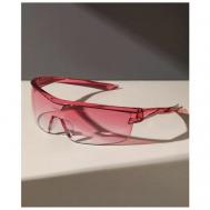 Солнцезащитные очки , монолинза, розовый PRELESTI