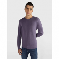 Джемпер , шерсть, длинный рукав, средней длины, трикотажный, размер 48, фиолетовый Calvin Klein