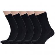 Мужские носки , 5 пар, размер 25 (38-40), черный RuSocks
