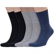 Мужские носки , 5 пар, размер 25-27 (38-41), мультиколор RuSocks