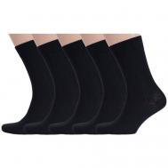 Мужские носки , 5 пар, размер 27 (41-43), черный RuSocks