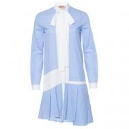 Платье , макси, размер 44, белый, голубой N°21