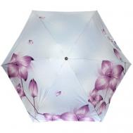 Мини-зонт , механика, 5 сложений, купол 90 см., 6 спиц, чехол в комплекте, для женщин, голубой, фиолетовый Banders