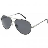 Солнцезащитные очки , оправа: металл, поляризационные, для мужчин, серебряный Invu
