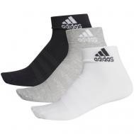 Носки , 3 пары, размер S, черный, серый, белый Adidas