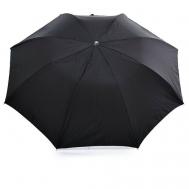Зонт , полуавтомат, серебряный, черный Pasotti