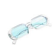 Солнцезащитные очки , овальные, оправа: пластик, с защитой от УФ, для женщин, голубой Galante