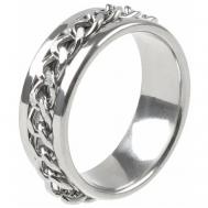 Кольцо , нержавеющая сталь, подарочная упаковка, размер 19, серебряный SILVARIE