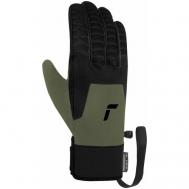 Перчатки , размер 7.5, черный, зеленый REUSCH