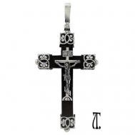 Крест православный из черного дерева с серебром 925 проба Подвески Tutushkin Jeweler