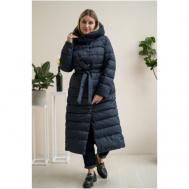 Пальто   зимнее, силуэт прямой, удлиненное, размер 58, синий Modress