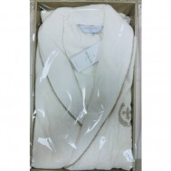 Халат , длинный рукав, карманы, размер 50, белый MAISON DIOR