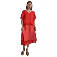 Платье размер 54, красный Made in Italy