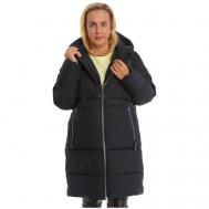 Куртка   зимняя, удлиненная, силуэт свободный, ветрозащитная, размер 54, бежевый M&P