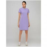 Платье-поло , хлопок, прямой силуэт, миди, размер 42, фиолетовый VISERDI