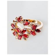 Кольцо помолвочное , гранат, размер 16, красный Lotus Jewelry