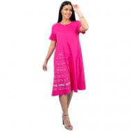 Платье , размер 50, розовый Трикотажные сезоны