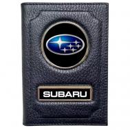 Обложка для автодокументов , черный Subaru