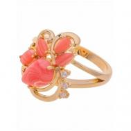 Кольцо помолвочное , родохрозит, размер 20, розовый Lotus Jewelry