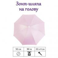 Зонт механика, купол 50 см., 8 спиц, розовый Luckon