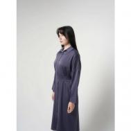 Платье повседневное, полуприлегающее, миди, открытая спина, размер OS, фиолетовый Suji.