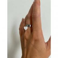 Кольцо , нержавеющая сталь, перламутр, размер 18, белый magiccode.brand