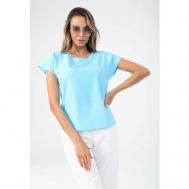 Блуза  , размер 56, голубой, синий A-A Awesome Apparel by Ksenia Avakyan